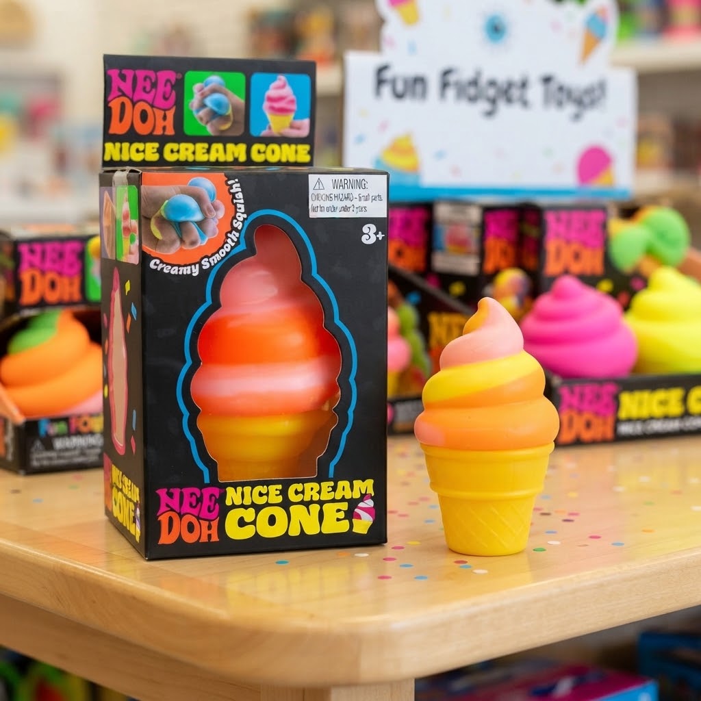 NeeDoh Nice Cream Cones Creamy Smooth Squishy Fidget Toy