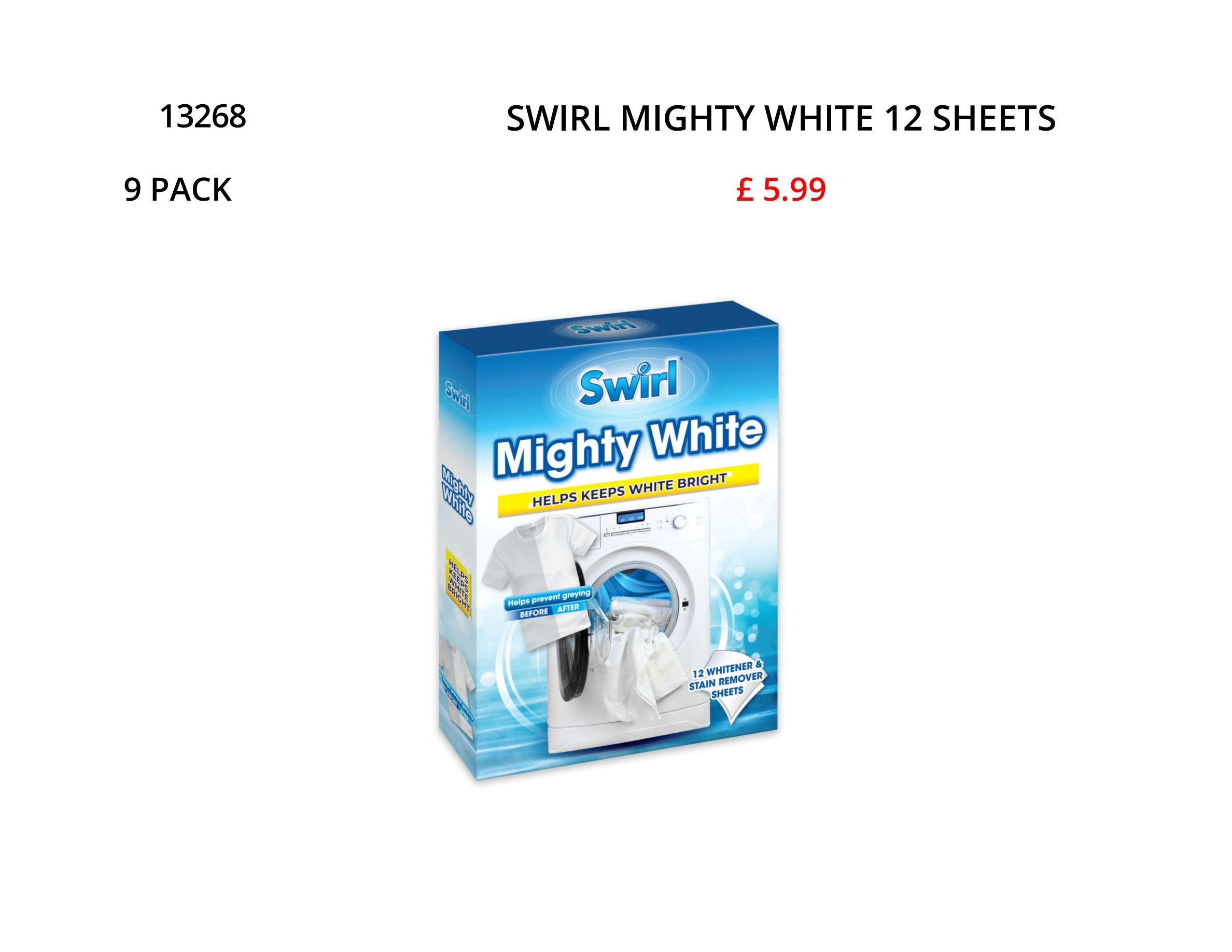 SWIRL MIGHTY WHITE 12 SHEETS