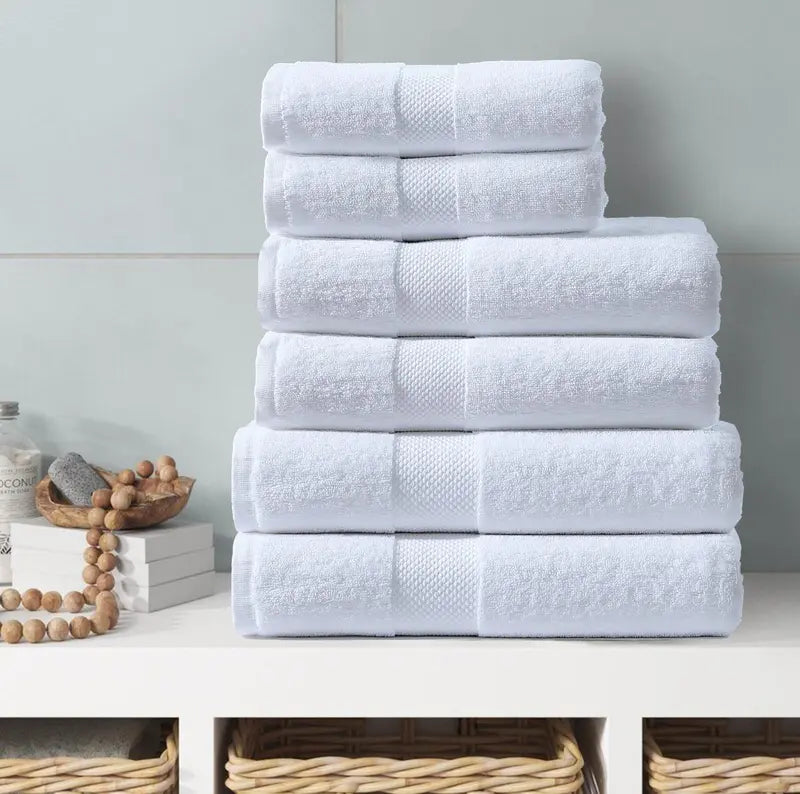 LUXURY 3-PIECE TOWEL SET ULTRA SOFT & ABSORBENT BATH TOWELS displayed in assorted colors showcasing the premium quality and plush texture.