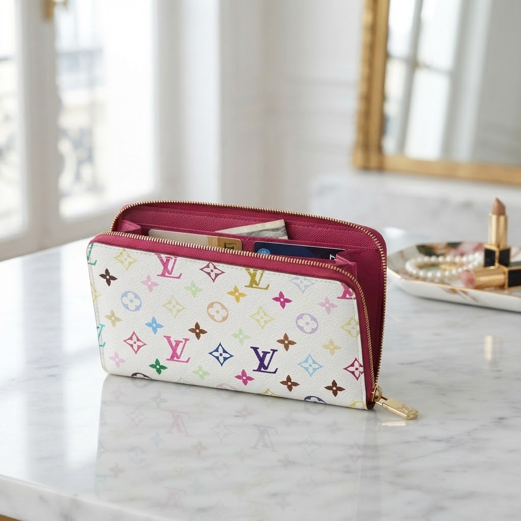 Louis Vuitton Multicolore Monogram Canvas Zippy Wallet