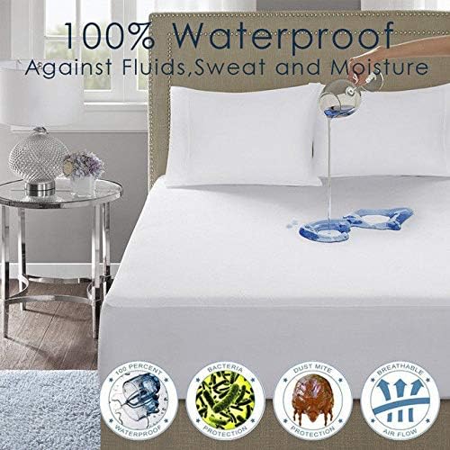 IMFAA 100% Waterproof Mattress Protector demonstrating hypoallergenic properties that resist dust mites and allergens.