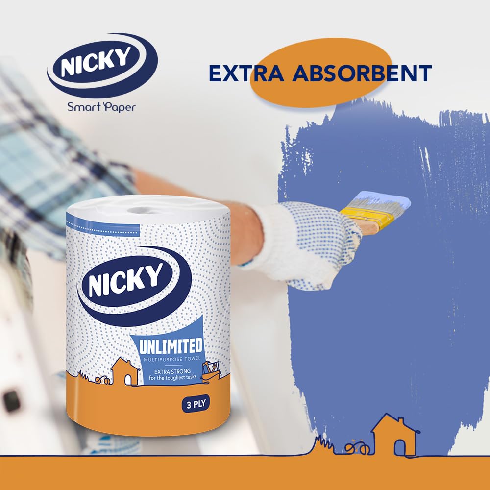 NICKY LEMON 2PLY KITCHEN ROLL TWIN