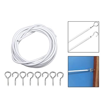 3 MTR CURTAIN WIRE & HOOKS