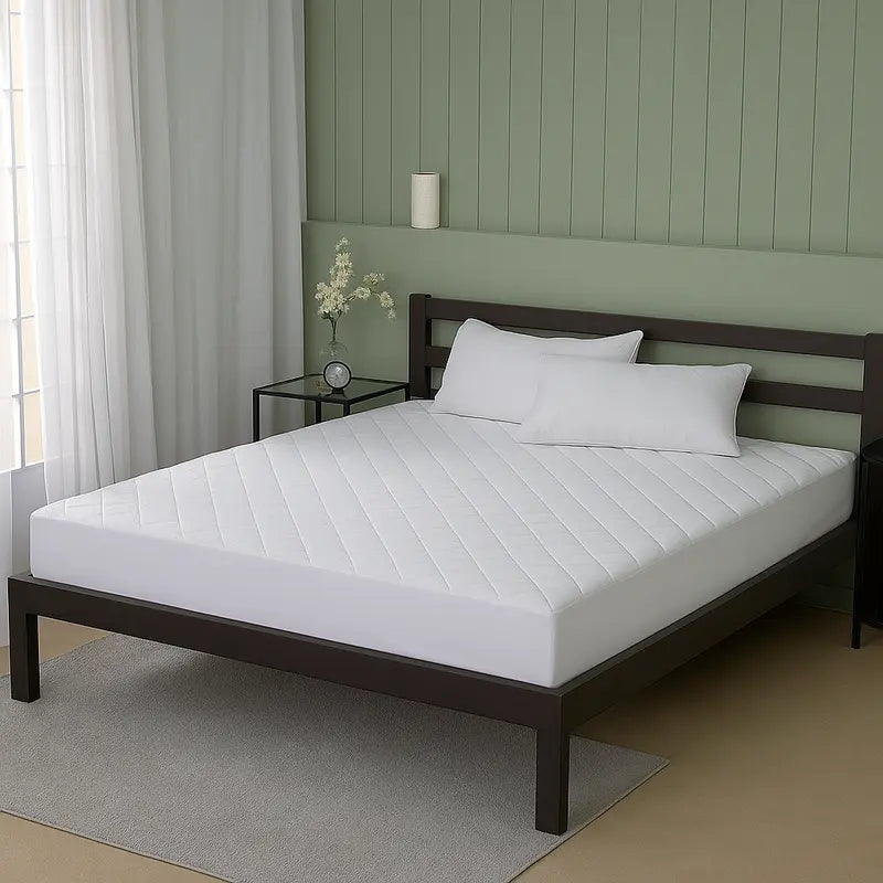 Luxury Quilted Mattress Protector Extra Deep Fitted Breathable Mattress with a beautifully quilted top showcasing ultra-soft microfiber fabric for enhanced comfort.