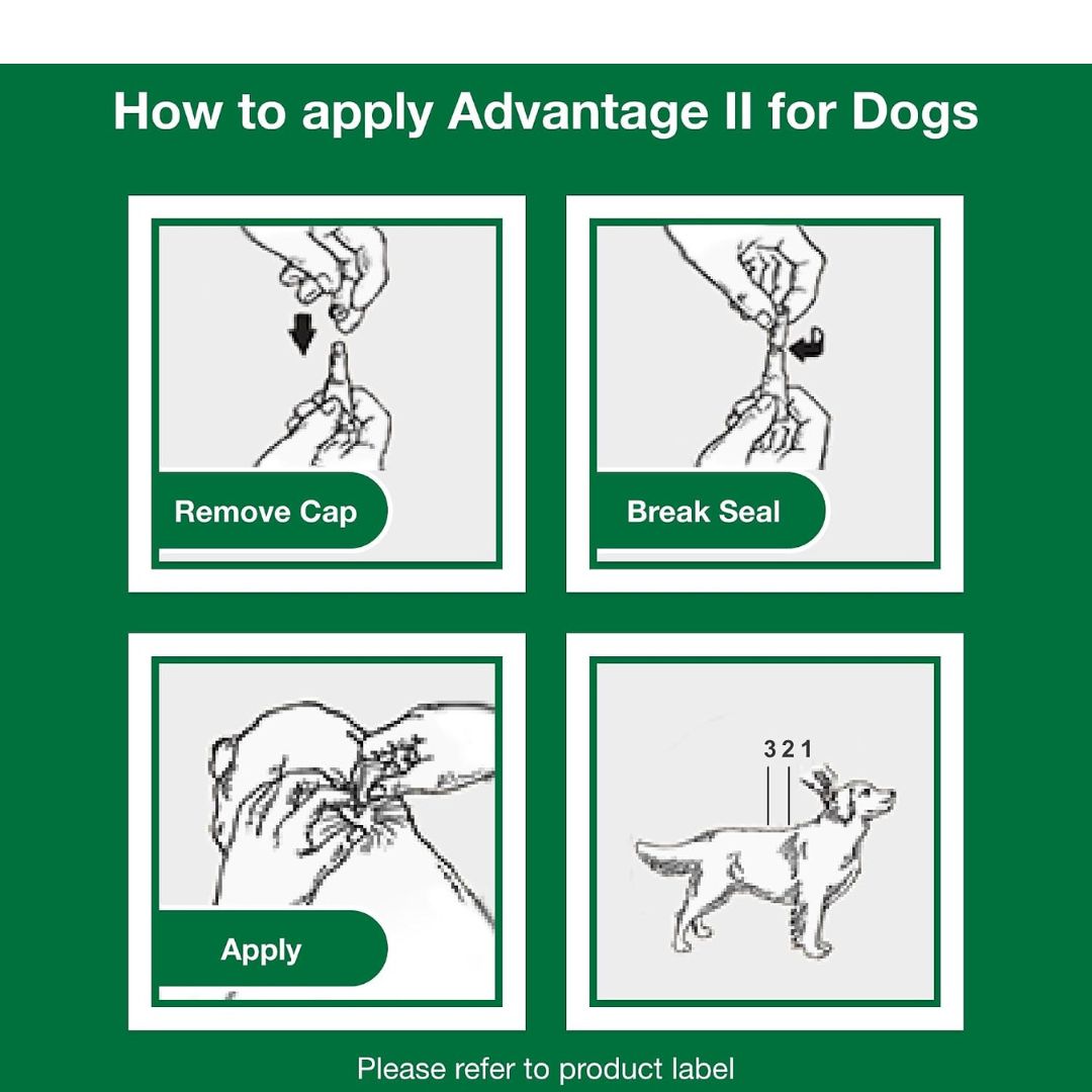 Advantage II Flea Treatment & Prevention for Extra Large Dogs (Over 55 lbs) – 4 Doses