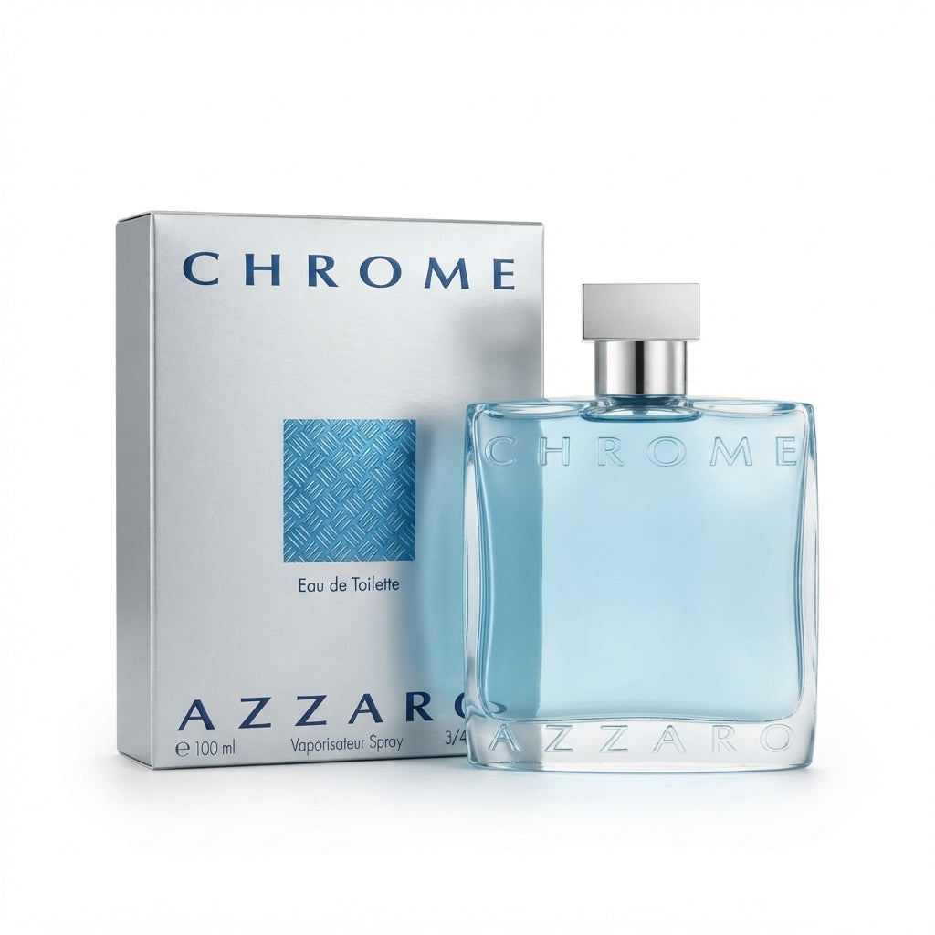 Azzaro Chrome Eau de Toilette - Luxury Fragrance Spray (100 ml / 3.4 Fl Oz)