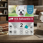 Elanco K9 Advantix II Flea, Tick, and Mosquito Treatment for Medium Dogs (11-20 lbs), 2 Doses