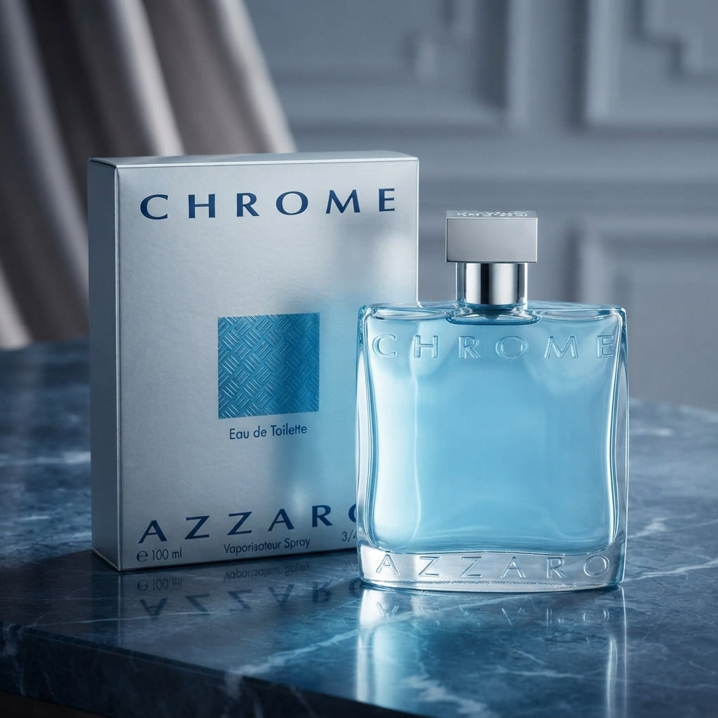 Azzaro Chrome Eau de Toilette - Luxury Fragrance Spray (100 ml / 3.4 Fl Oz)