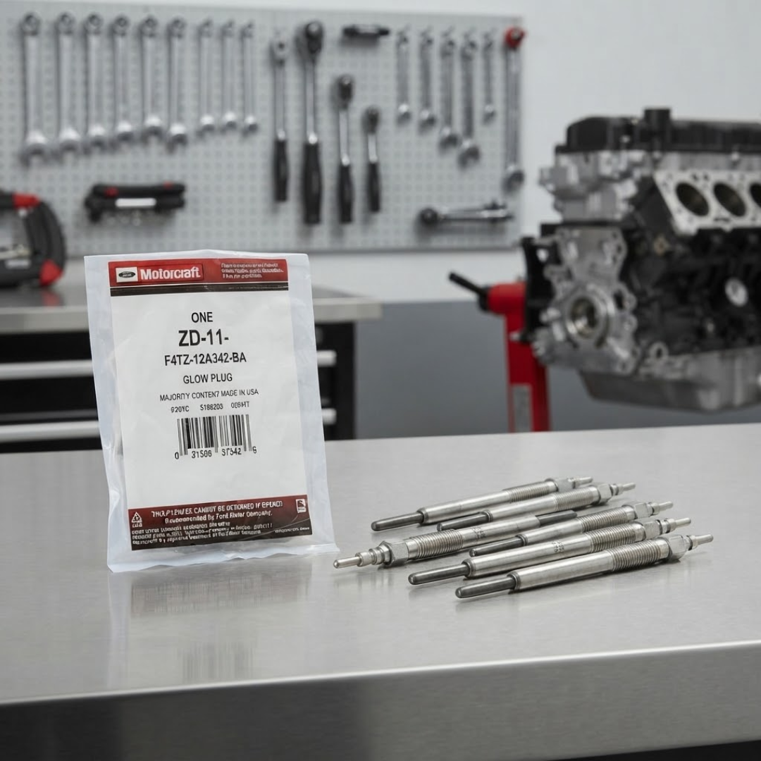 Genuine Motorcraft Glow Plug 8-Piece Set - ZD-11 (F4TZ-12A342-BA)
