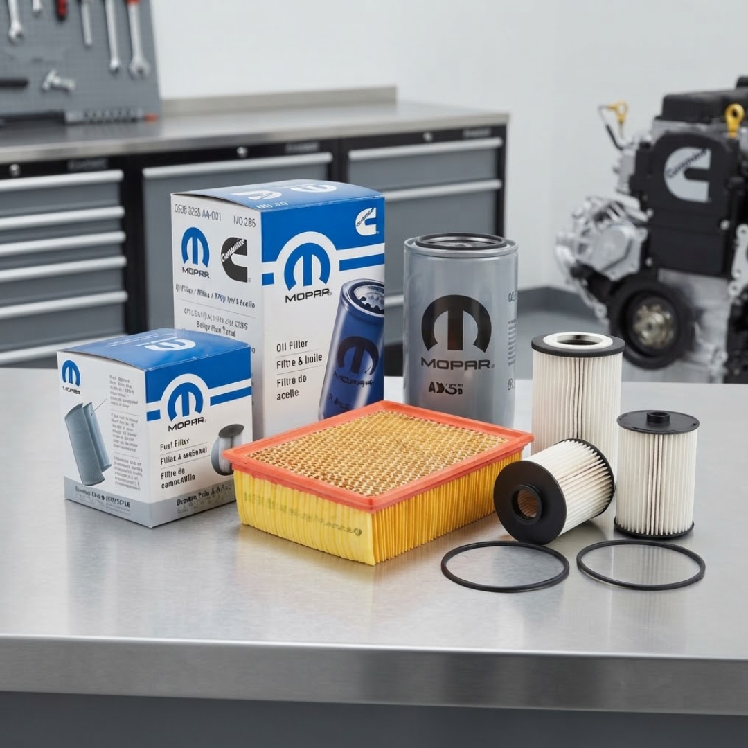 Genuine Mopar Complete Maintenance Filter Kit - 68436631AA, 68157291AA, 05083285AA & Air Filter
