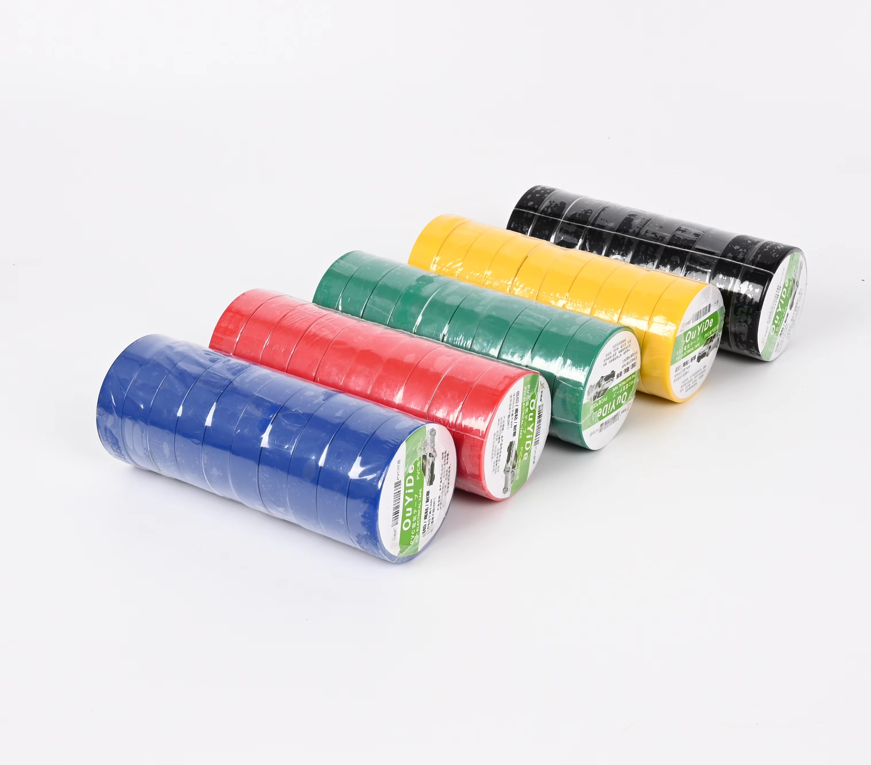 10 ROLL COLOUR ELECTRICAL PVC TAPE