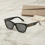 Christian Dior Black Square Sunglasses with Branded Case Set