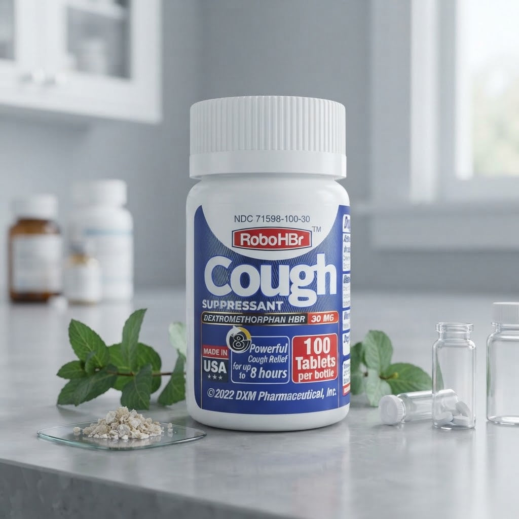 RoboHBr Cough Suppressant Dextromethorphan HBr 30 mg Tablets (100 Tablets)