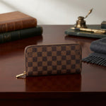 Louis Vuitton Damier Ebene Canvas Zippy Wallet
