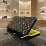 Louis Vuitton Black Multicolore Monogram Canvas Zippy Wallet