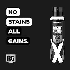 Right Guard Fresh 150ml offering 72 hours of reliable protection against sweat for men.