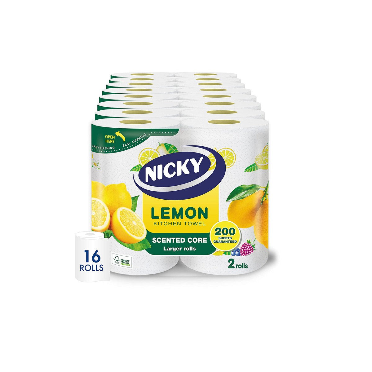 NICKY LEMON 2PLY KITCHEN ROLL TWIN