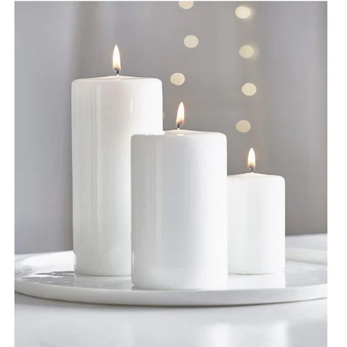 3PC PILLAR CANDLE 7.5 / 9 / & 12CM