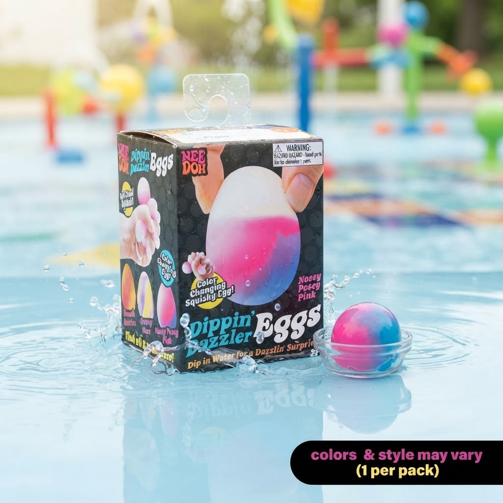 NeeDoh Dippin' Dazzlin' Eggs Color-Changing Squishy Toy (1-Pack)