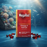 MegaRed Omega-3 Krill Oil 350 mg - Heart Health Support (130 Softgels / Value Pack)