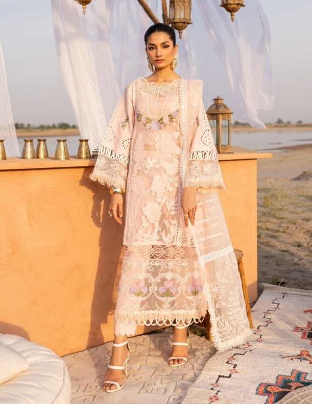 Luxury Embroidered Lawn 3pc Janan By Zarnoor