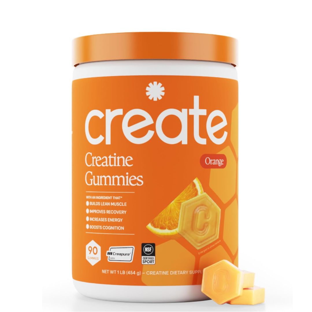 Create Creatine Monohydrate Gummies – Orange Flavor (90 Count)