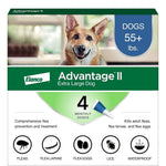 Advantage II Flea Treatment & Prevention for Extra Large Dogs (Over 55 lbs) – 4 Doses