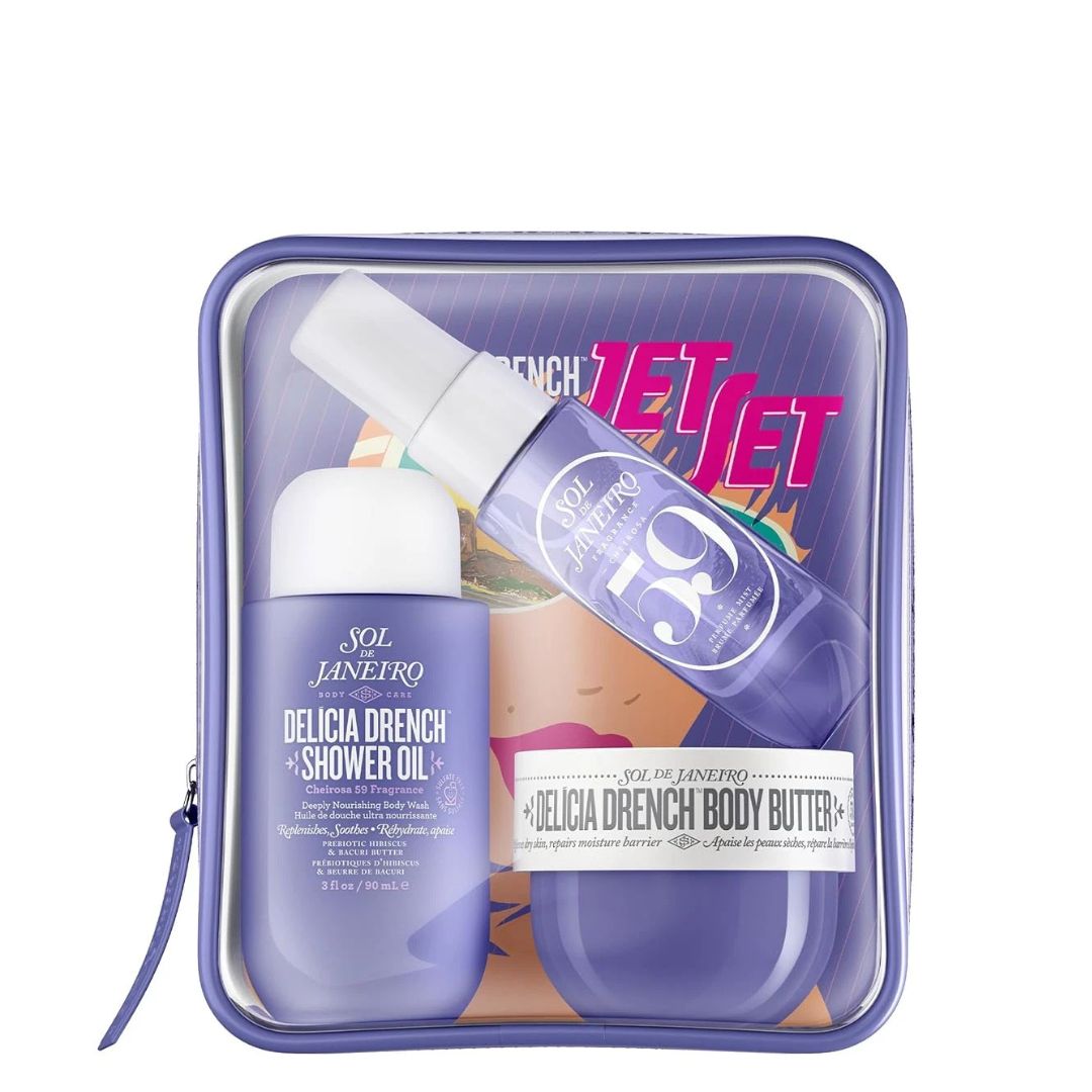 Sol de Janeiro Delícia Drench Jet Set – Travel Size Body Care & Perfume Set