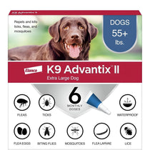 K9 Advantix II Flea, Tick & Mosquito Treatment for Extra Large Dogs (Over 55 lbs) – 6 Doses