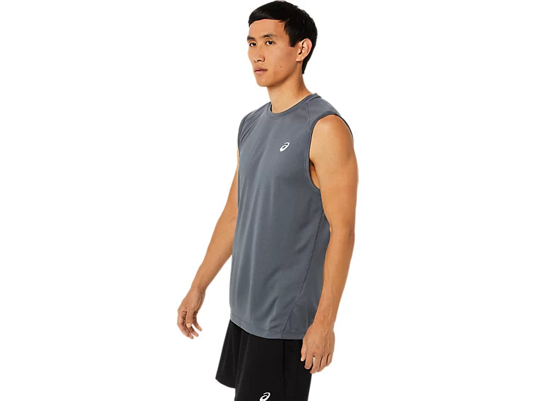 Asics Mens Functional Tank Top Fast Singlet Grey Sleeveless Vest
