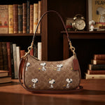 Coach x Peanuts Signature Canvas Snoopy Print Shoulder Bag