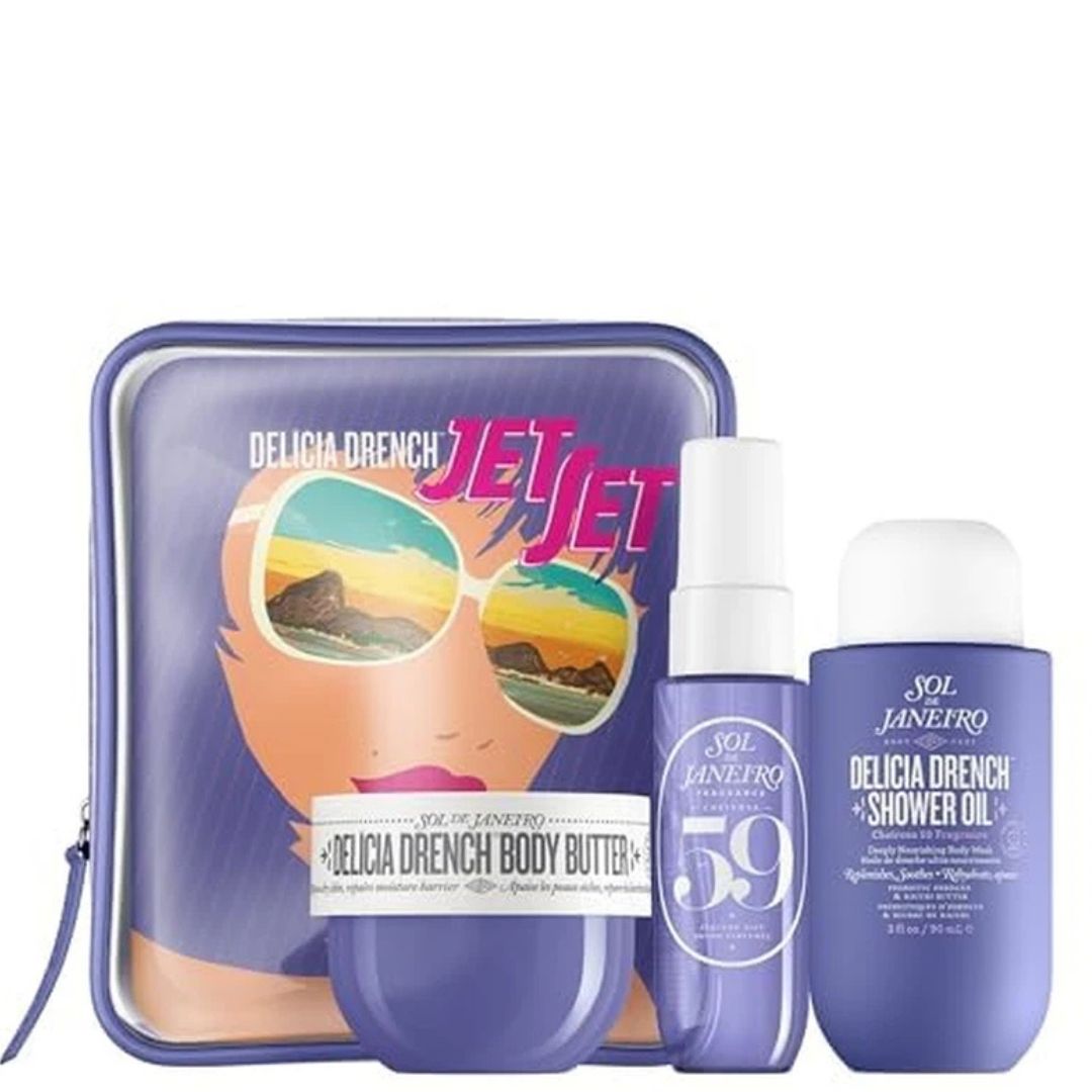 Sol de Janeiro Delícia Drench Jet Set – Travel Size Body Care & Perfume Set