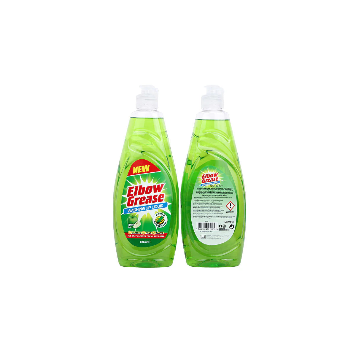 ELBOW GREASE WASH UP LIQUID APPLE 600ML