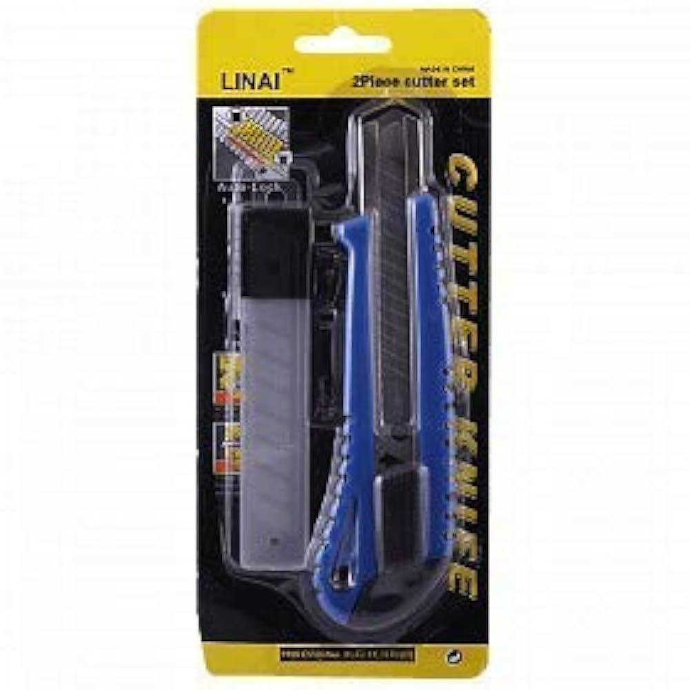 2PC SNAP OFF KNIFE WITH SPARE BLADES