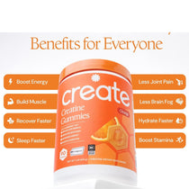 Create Creatine Monohydrate Gummies – Orange Flavor (90 Count)
