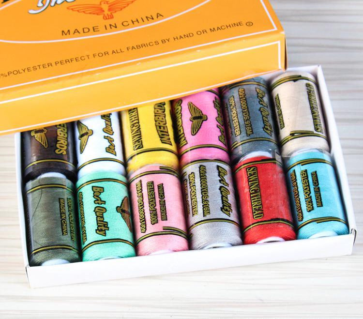 6 MIX COLOUR THREAD 300 YAEDS