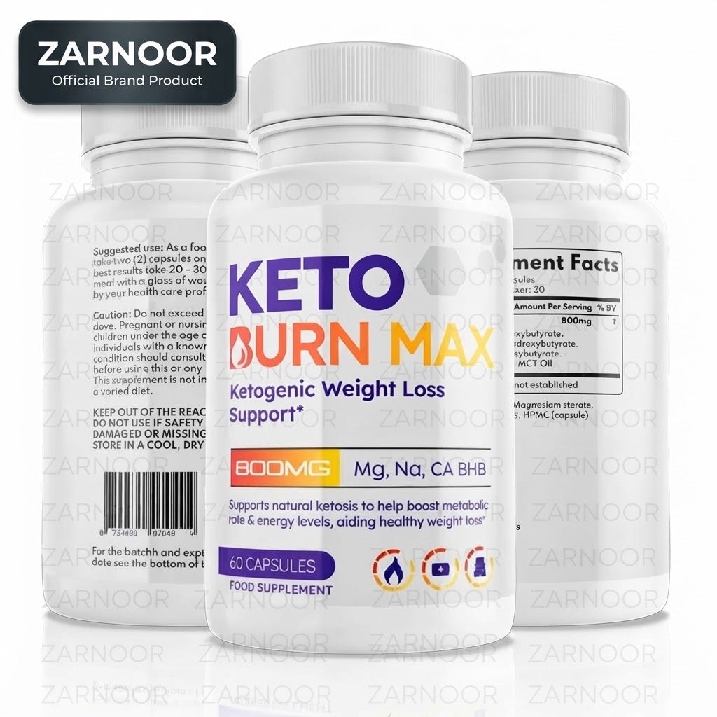 Keto Burn Max Ketogenic Weight Loss Support Food Supplement - 60 Capsules zarnoor