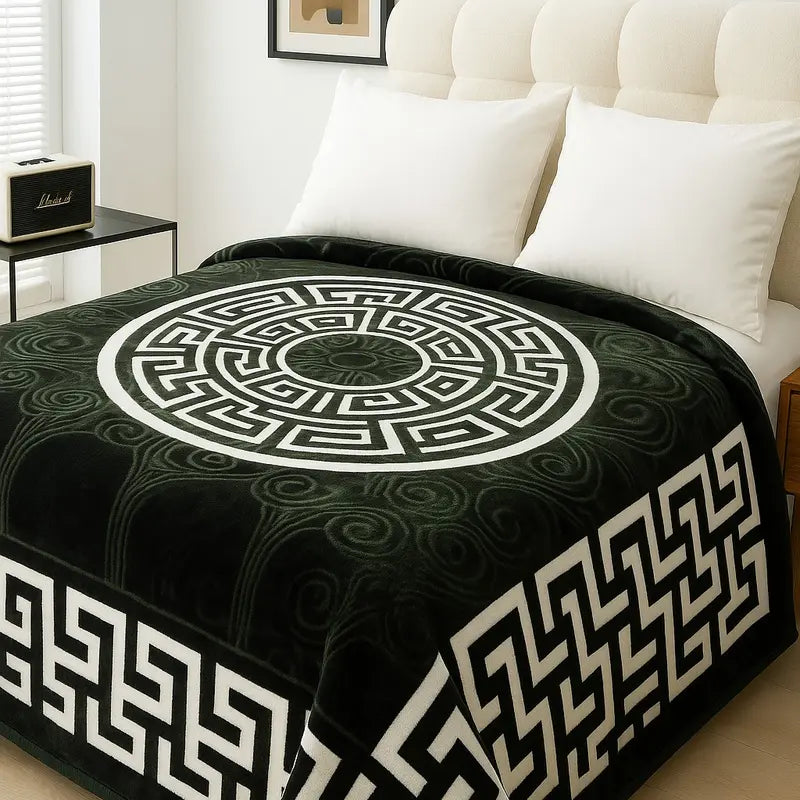 A person relaxing under the Super Soft Thermal Warm Cosy Blanket while reading a book, illustrating its warmth and comfort.