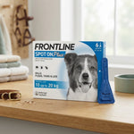 Frontline Spot On Plus Flea, Tick & Lice Treatment for Medium Dogs (10-20 kg) - 6 Pipettes