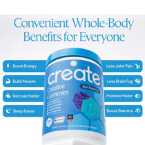 Create Creatine Monohydrate Gummies – Blue Raspberry (90 Count)