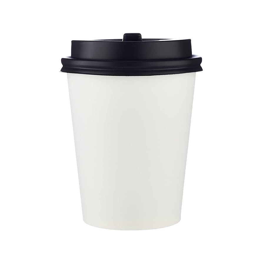 12 OZ PLAIN COFFEE CUP & LID 6PC