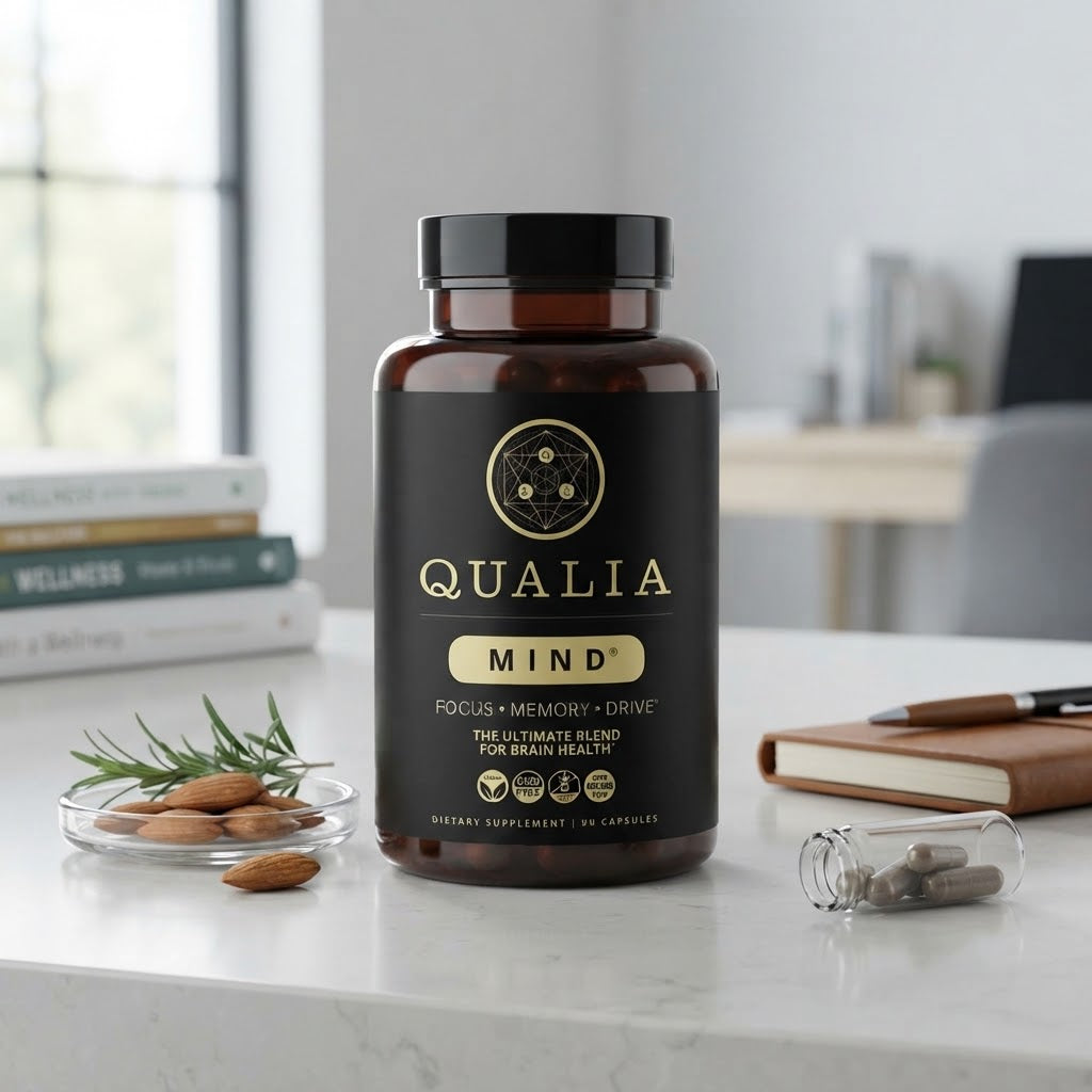 Qualia Mind® Nootropic Supplement – Ultimate Blend for Focus, Memory & Drive (90 Vegan Capsules)