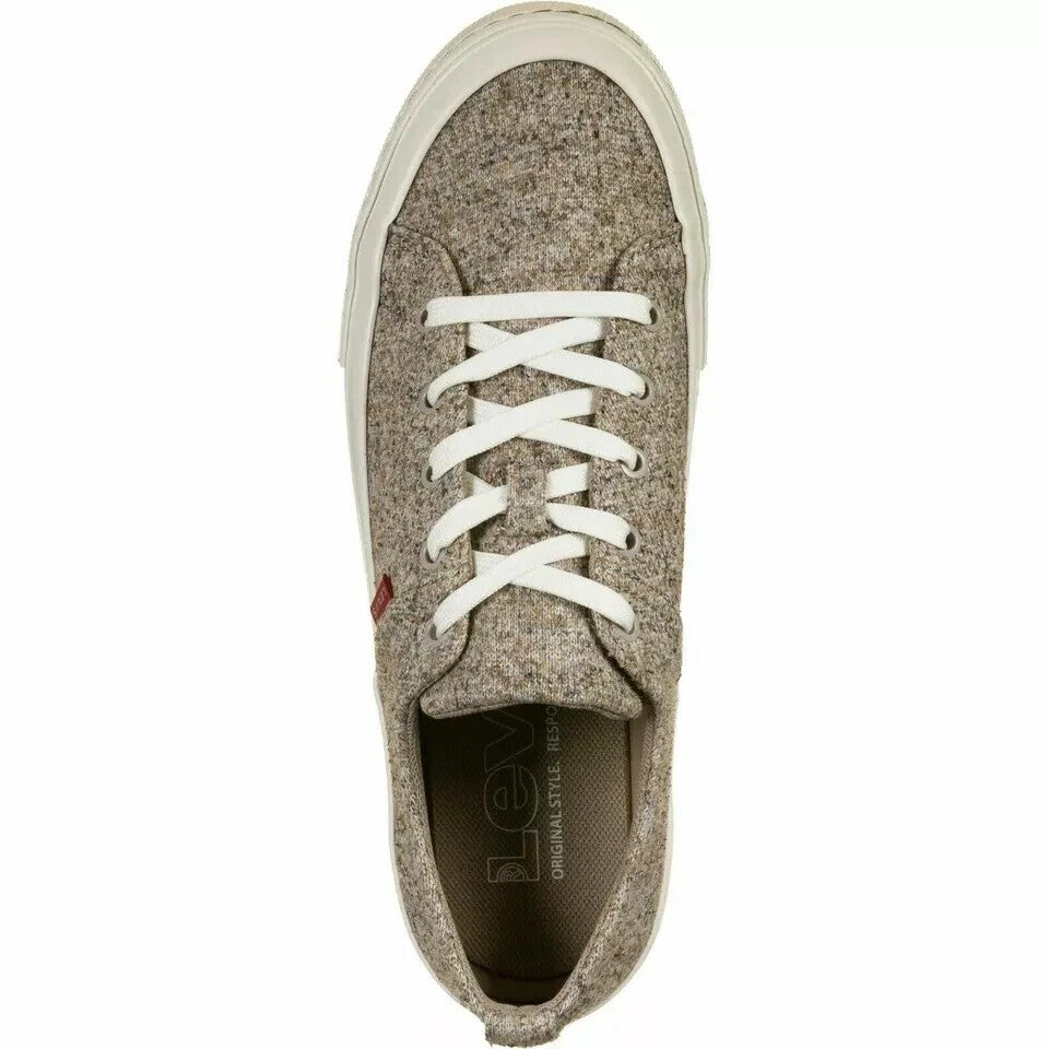 LEVI'S Sherwood Low 38109-0260 Men's Canvas Trainers-White Shoes (Size UK 10)