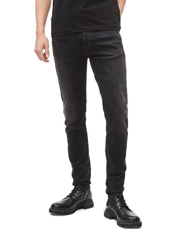 Calvin Klein CKJ 016 Men's Skinny Jeans in Black Denim Pants (Size 36 x 34)
