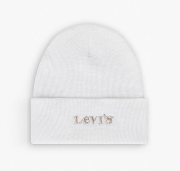 Levi's Unisex Modern Vintage Logo Beanie SV3 White 38141-0109 One Size NWT