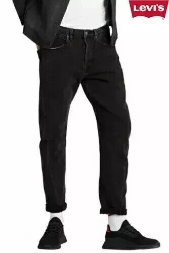 LEVI'S 72775-0006 Men's Engineered 502 Taper Fit Black Jeans Denim Pants W26, 27