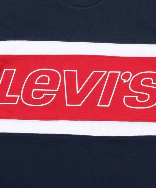 Levi's Men's Retro 90S Colour Block T-Shirt Navy Top Summer Shirt (Size S, M, L)