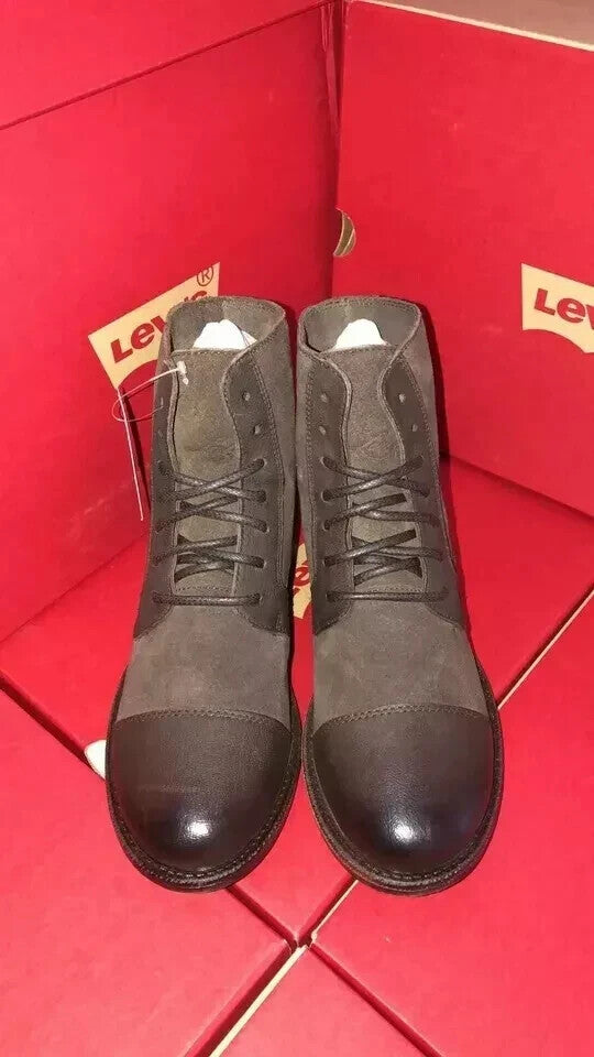 LEVI'S 383550073 Unisex Boots Brown Leather Summer Shoes Brown UK 3.5 4 5 6 6.5