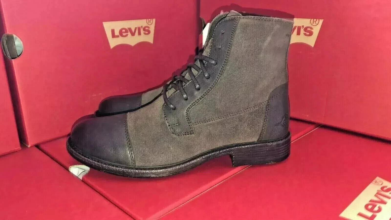 LEVI'S 383550073 Unisex Boots Brown Leather Summer Shoes Brown UK 3.5 4 5 6 6.5