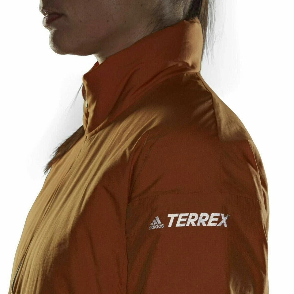 Adidas DZ0794 Women's Performance Winter Jacket Orange Top Zipper Gym (Size S,L)